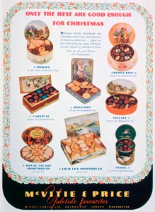 Annonce for McVitie og Price kiks, 1938 af Unbekannt