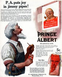 Annonce for Prince Albert pibetobak, 1913 af Unbekannt
