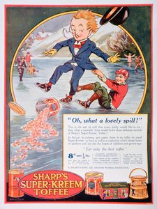 Annonce for Sharps Super-Kreem Toffee, 1923 af Unbekannt