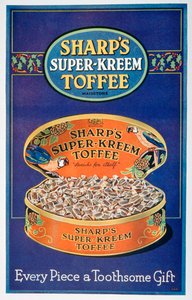 Annonce for Sharps Super-Kreem Toffee, 1928 af Unbekannt
