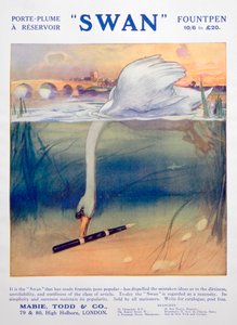 Annonce for Swan fyldepenne, c1906 af Unbekannt
