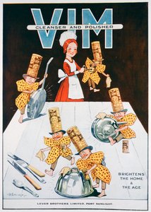 Annonce for Vim rense- og polermiddel, 1919 af Unbekannt