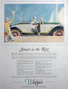 Annonce for Overland Whippet Collegiate Roadster-bilen, 1927 af Unbekannt