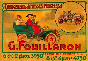 Annonce for Fouillaron-biler, c1900-tallet af Unbekannt