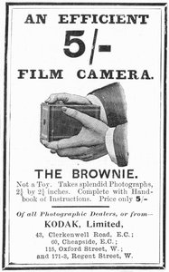 Annonce for Kodak Brownie box-kameraer, 1900 af Unbekannt