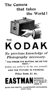Annonce for Kodak-kameraer, 1893 af Unbekannt