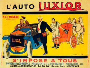 Annonce for Luxior-biler, c1912-1914 af Unbekannt