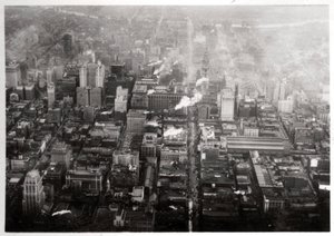Luftfoto af Philadelphia, Pennsylvania, USA, fra en Zeppelin, 1928 1933 af Unbekannt