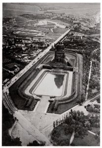 Luftfoto af Volkerschlachtdenkmal, Leipzig, Tyskland, fra en Zeppelin, c1931 1933 af Unbekannt