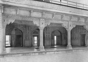 Agra. Et værelse i Jasmintårnet, c1910. af Unbekannt