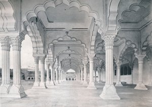 Agra. Dewan-i-am, eller Hall of Public Audience, c1910. af Unbekannt