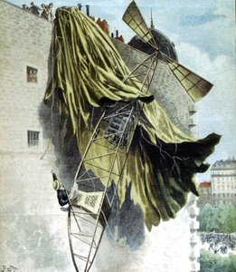 Alberto Santos-Dumont 1873-1932 brasiliansk aeronaut, mislykket forsøg på Deutsch-prisen af Unbekannt