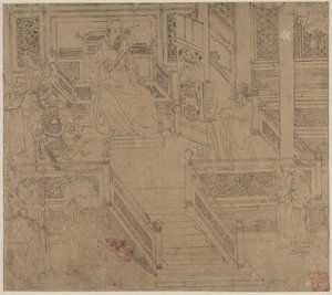 Album med daoistiske og buddhistiske temaer: Kings of Hells: Leaf 29, 1200-tallet. af Unbekannt