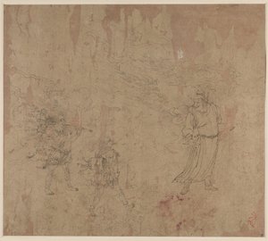 Album med daoistiske og buddhistiske temaer: Procession of Daoist Deities: Leaf 18, 1200-tallet. af Unbekannt