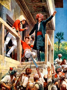 Alexander Burnes, skotsk diplomat myrdet af afghanere under den første anglo-afghanske krig, 1841 af Unbekannt