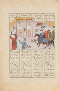 Alexander henretter Janusiyar og Mahiyar, the Slayers of Darius, Folio fra..., AH 887AD 1482. af Unbekannt