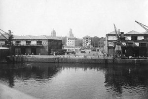 Alexandra Dock, Bombay, Indien, 1917 af Unbekannt