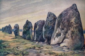 Alinements nær Carnac, Bretagne, Frankrig, c1920 af Unbekannt