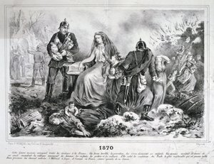 Allegorisk tegneserie, Fransk-preussisk krig, 1870-1871 af Unbekannt