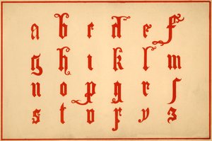 Alfabet, bogstaver a-z, små bogstaver af Unbekannt