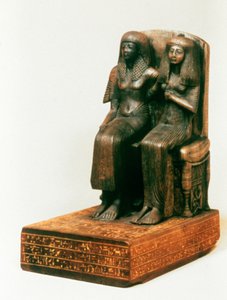 Amenemope og kvinde, egyptisk, 19. dynasti af Unbekannt