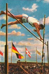 Den amerikanske stangspringer Sabin Carr, 1928. af Unbekannt