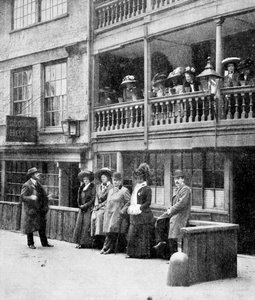 Amerikanere i London, en fest på George Hotel, Borough, Southwark, London, 1910 af Unbekannt