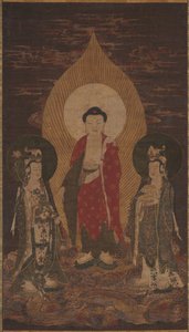 Amitabha-triaden, muligvis 1400-tallet. af Unbekannt