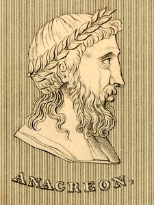 Anacreon, c582-485 f.Kr., 1830. af Unbekannt