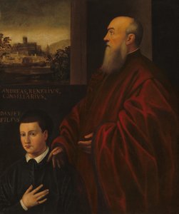 Andrea Renier og hans søn Daniele, ca. 15601566. af Unbekannt