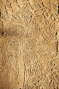 Angkor Wat, udskåret detalje på WallTree, Siem Reap, Cambodia af Unbekannt