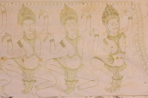 Apsara-tegning, Siem Reap, Cambodia af Unbekannt
