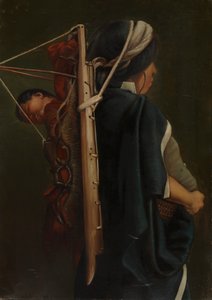 Araukansk kvinde, ca. 1890-1892. af Unbekannt