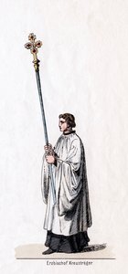 Ærkebiskoppens krydsbærer, kostumedesign til Shakespeares skuespil, Henry VIII, 1800-tallet af Unbekannt