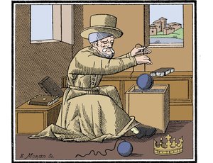 Archimedes c287-212 f.Kr., oldgræsk matematiker og opfinder, 1866 af Unbekannt