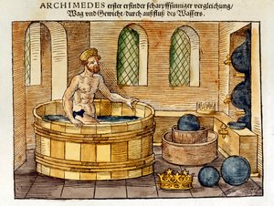 Archimedes i sit bad, 1547 af Unbekannt