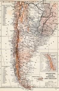 Argentina, Chile, Paraguay og Uruguay af Unbekannt