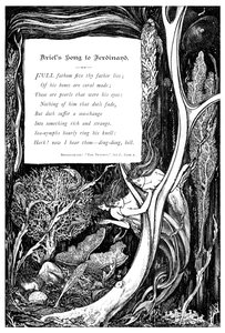 Ariels sang til Ferdinand, 1895 af Unbekannt
