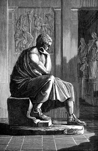 Aristoteles 384-322 f.Kr., oldgræsk filosof og videnskabsmand af Unbekannt