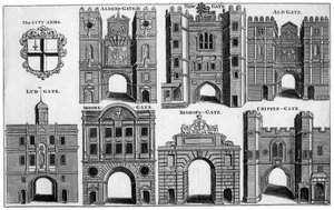 Arms and ports of the City of London, c1650 1800-tallet af Unbekannt