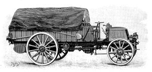 Army truck fra Daimler, med 4 cylinder 12 hk motor, 1904 af Unbekannt