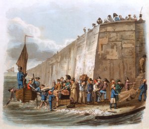 Ankomst til Calais, 1816 af Unbekannt