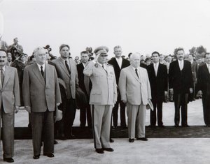 Ankomst af den sovjetiske delegation til Beograd, Jugoslavien, 26. maj 1955. af Unbekannt