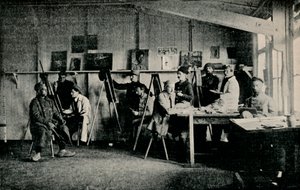 Kunstner Krigsfanger i deres atelier i Giessen, c1916 af Unbekannt