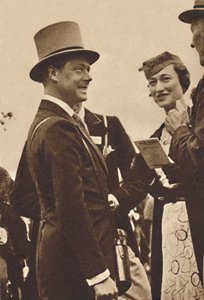 Ascot, juni, 1935 - Kong Edward, dengang prins af Wales, med Mrs. Simpson, 1937 af Unbekannt