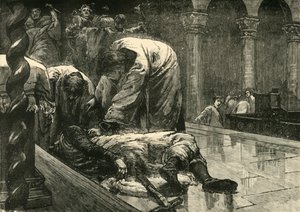 Mordet på kejser Leo V, 820 AD, 1890. af Unbekannt