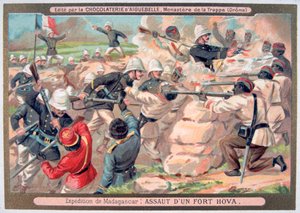 Angreb på et Hova-fort, Madagaskar, 1883-1896 af Unbekannt