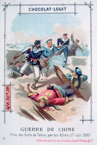 Angreb på forterne i Taku af de allierede, Boxer Rebellion, Kina, 17. juni 1900 af Unbekannt