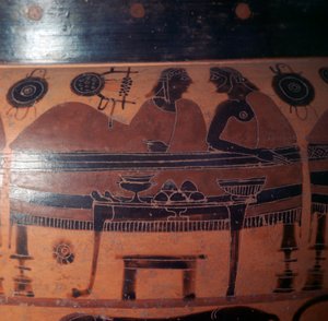 Attic rød-figur græsk vase, c6. århundrede f.Kr af Unbekannt