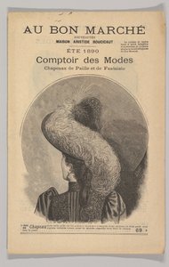 Au Bon Marché-Comptoir des Modes, Fancy stråhatte, sommer 1890, 1890. af Unbekannt